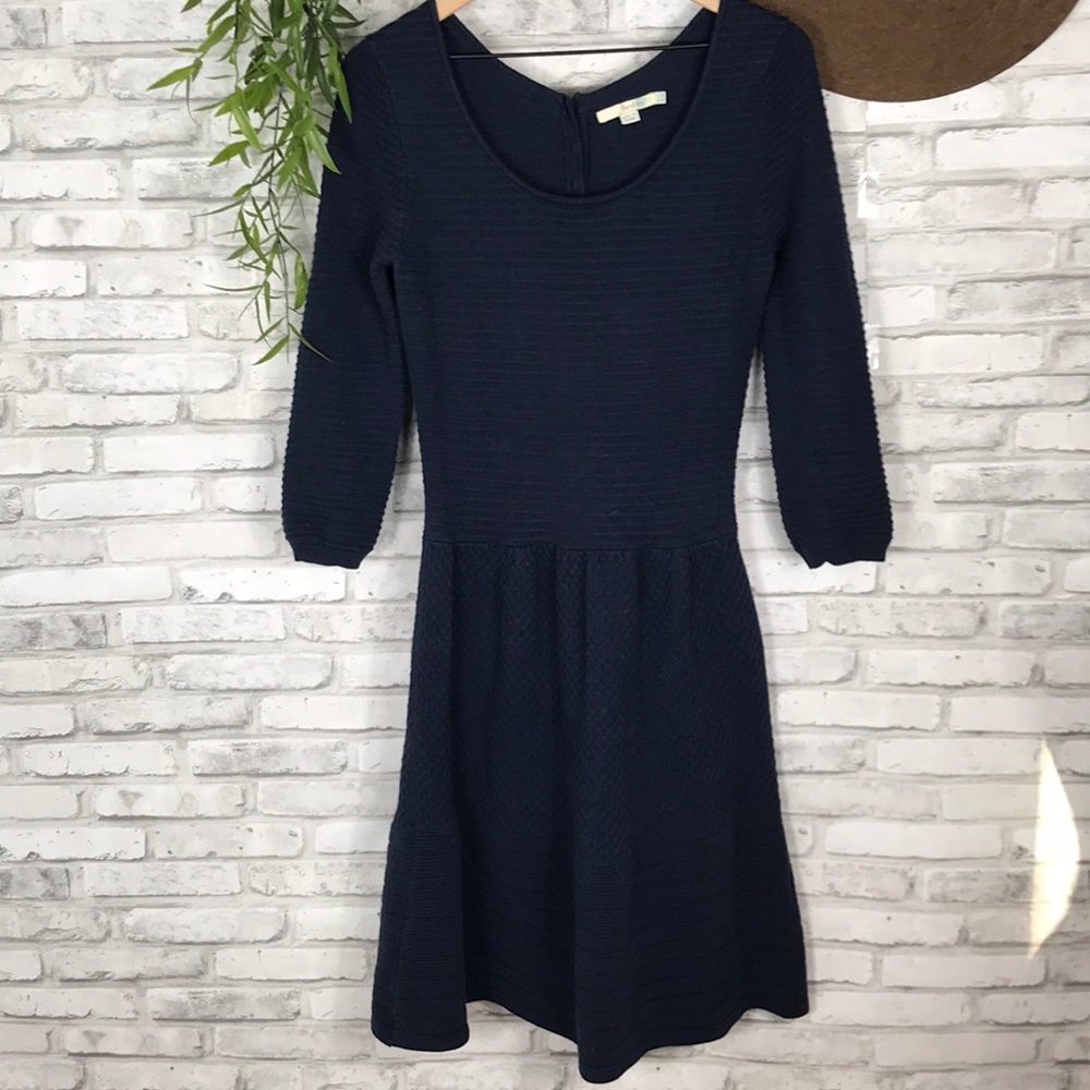 Boden dark blue long sleeve sweater dress size 8